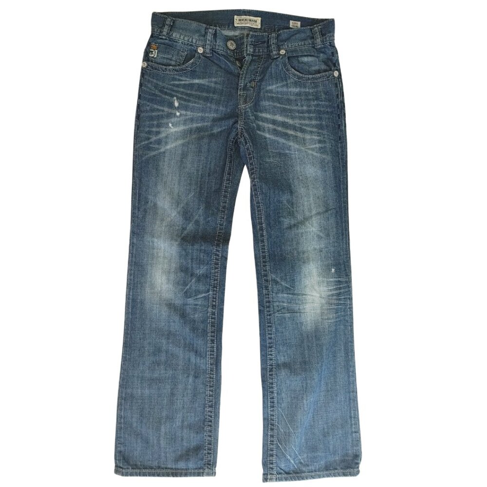 MEK DNM Harbin Bootcut Jeans Men’s Distressed Y2K Thick Stitch - 32x34